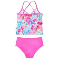 Alvivi Girls Tankini Mermaid Vage za kupaće kostime Ispisano kupaći kostim Halter Crop gornji donji