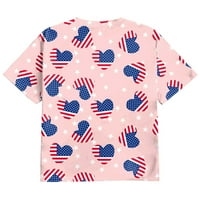 Američka zastava Muške majice Moda casual Velike veličine kratkih rukava O vrat Printirane top bluza zvijezde i pruge 4. srpnja Grafičke teženje muškarci Pink XXXXXXXL