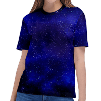 Zvezde i nebo tiskovina majica Stylesshort majica T majica Ležerna majica Ženska majica 3D Print kratkih