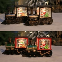 Snow Globe osvijetljeni božićni ukrasi Santa projekcijski svjetla i pjenušava vlak fenjer za djecu odrasli