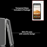Slim-Fit Fleksibilan TPU gel futrola za telefon za Alcatel saznajte, sa zaštitnim zaslonom od kaljenog stakla