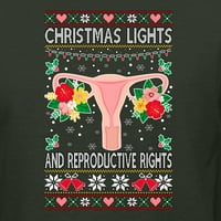 Divlji bobby, božićna svjetla i reproduktivna prava ružni božićni džemper muškarci grafički tee, šumska