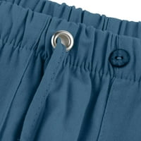 Muške radne hlače Solidne boje ravne hlače za muškarce Dugo opuštene fit muške ribolovne hlače Pamučne