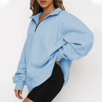 EGMY Žene Ležerne prilike, pulover majice od labavog majica u boji