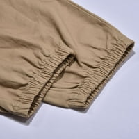 Dukseri za muške dukseve Aaiayomet-a elastični struk za muškarce Ležerne prilike duge pantalone svijetle
