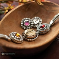 Dvostruka narukvica na narukvicu od perle postavlja se gumbe za charm đumbira