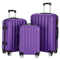 Kućni prtljag set kofera sa kotačima sa spinner kotačima i TSA bravom, prenosivim laganim ABS prtljažnim za putovanja, poslovanje - ružino zlato