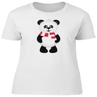 Slatka crtana panda sa majicama sa šakom za žene -Image by Shutterstock, ženska X-velika