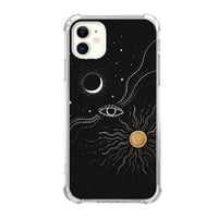 Celestial Sunce Moon i Stars Case Kompatibilan je s iPhone 11, jedinstvenim umjetničkim dizajnom TPU