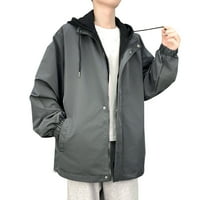 Pimfylm jakna s kapuljačom dolje Ležerno sivo XL