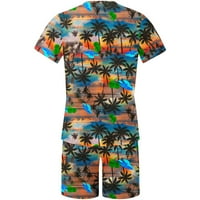 Yuwull Muška havajska košulja i odjeća za kratke odmore povremene plaže cvjetna odijela odmora na plaži