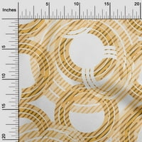 Onuone viskoznog dresova senf žute tkanine Geometrijski šivanje zanatske projekte Tkanini otisci na