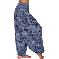 Ženske harem hlače, visoko struk joga boho pantalone sa džepovima Fragarn