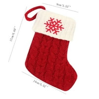 Čarapa za žene, carinjenje božićno pismo ispisano čarapa od vune privjeske božićne ukrase Božićne torbe