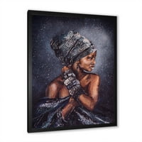Art DesimanArt 'nasmijana afrička američka žena' glam uokvirena zidna umjetnost u. Širom unutra. Visoko
