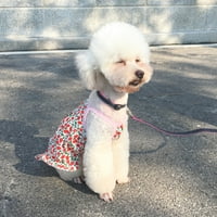 Cvjetni ispis kućnih ljubimaca za kućne ljubimce, nagli ružni hemming - ljetni pas s dvije nogu odjeću