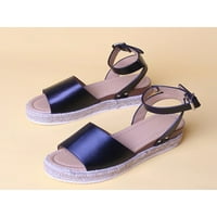 Oucaili Dame Wedge Sandale sandale za gležnjeve sandale otvorene nožne prste Espadrilles Anti platforme