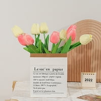 Podružnica lažnog cvijeta živopisan izgled Fau svilena dnevna soba umjetni tulip cvijet Početna Desktop Dekoracija za balkon