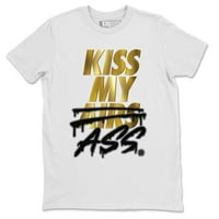 Poljubi mi dupe majica Jordan metalik zlatni tenisica vrh - AJ podudaranje odjeće