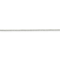 Čvrsta ogrlica od srebrnog kabela u srebrnoj kablovskoj kablovskim lancem - sa sigurnosnim kopčom za lobster 24