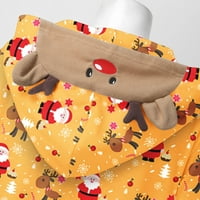 Božićni tatinski kombinezon za božićnu porodicu koja odgovara pidžami slatka velika glava jelena ispis