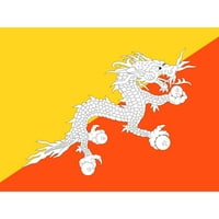 Butan Nacionalna zastava Patriotske vexillology World Flags Država Region Poster Extra Veliki XL Wall