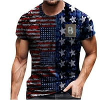 Muška američka zastava Majica Slim Ljetni casual grafički grafički tisak Cool Patriotic Tee majice za