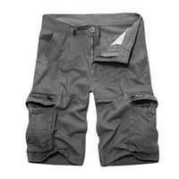 Teretne hlače Muški vintage Cargo Pamučne kratke hlače Ljetni sportovi Leisure Jogging Shars Grey