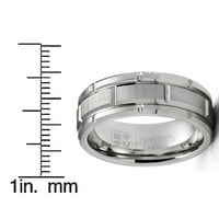 Muška volfram Carbide opeka uzorak vjenčani band angažman prsten udobnost