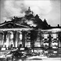 24 X36 Galerija poster, vatrogasni radovi na izgaranju Reichstag 1933