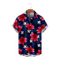 Uskršnji cvijet crtani havajska majica Ljetni dječaci 3D košulje za djecu Odmor kratkih rukava na plaži na plaži na majici, majica za muškarce, a-l