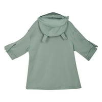Ženski vrhovi čišćenje dugih rukava Žene ubode trodimenzionalni džep simpatični dizajn pulover dukserih vrhova