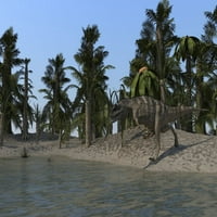 Ceratosaurus lovi na obalu jezera