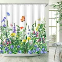 Cvjetni tuš za zavjese prirode Proljeće Šarena biljka Botanička mašina za cvijeće Vodootporni zaslon
