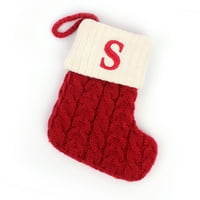 Čarape za ženu za žene čišćenje božićno slovo tiskano čarapa od vune privjeske božićne ukrase čarape