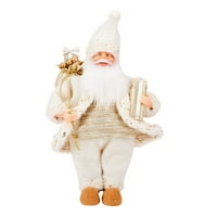 Gasue Sacred White Beard Božićni ukrasi Santa Claus figura sa svjetlima, 2,7x16. u
