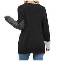 Olyvenn ženski vrhovi pulover pulover casual plus veličina labavi ženski dugih rukava s dugim rukavima