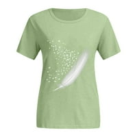 Ženske bluze Moda Žene Štampanje Ležerne duhovne majice za dame Girl Top Green XXL