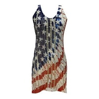 4. jula ženska američka zastava Patriotska tunika haljina Ljetna casual labava fit t majica haljina