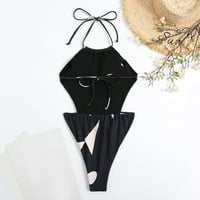 Bikini čipka up kupaći kostim kupaćim kupaćim kupaćim kupaćim kupaćim kostima retro halter v izrez monokini