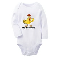 IDZN® NOVO u Coop Funny Rompers, novorođenčad, baby unise Bodysuits, novorođenčad za piletinu, dječji