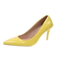 Kesitin Žene Udobne lagane šiljaste prste pumpe Formalne modne stiletto potpetice protiv klizanja Žuta