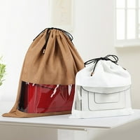HonRane Storage torba za prašinu FAU Suede prenosiva prozirna torbica za odjeću za dom