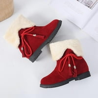Modne ženske cipele debele zimske čizme za snijeg zimske gležnjeve kratke čizme čizme s petom