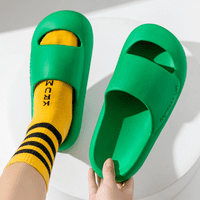 Ultra mekane papuče kupaonica Neklizaju guste snimljene cipele Brza suha platforma tuš do kuće za žene-zelena