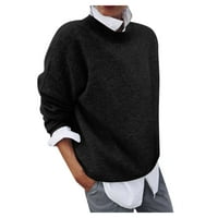 Ketyyh-Chn džemperi vrhovi pune boje Pletene Casual Labavi puloveri Kafa, jedna veličina
