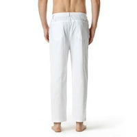 Muške hlače Zuwimk, muške ravne namještaje ravne nose casual pantalone bijeli, 3xl