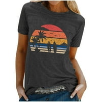 Wendunide T majice za žene ljeto surfanje plaže tiskane žene ljetna kratka rukava bluza vrhunska majica