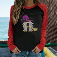 Ženske košulje s dugim rukavima Gnome Print Majice Soft Comfy Raglan rukave za majice Elegantni pulover