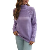 Ediodpoh ženski džemper dugih rukava pulover džempere lagani labavi ležerni topli plemen vrhovi pulover